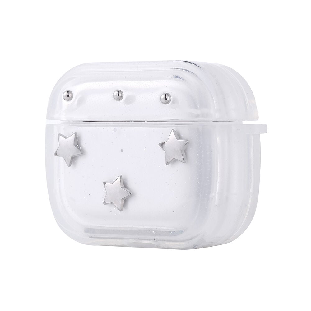 Apple Airpods 3. Nesil Airbag 44 Airbag Tasarımlı Simli Şeffaf Kutup Kılıf Yıldız