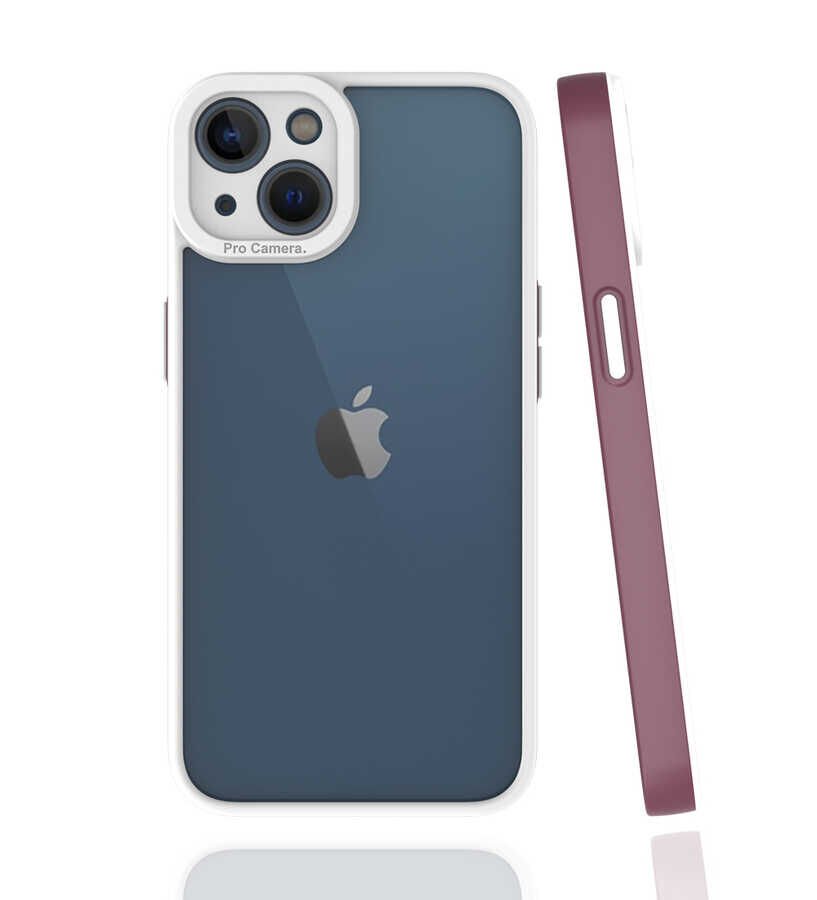 iPhone 13 Kılıf Mima Kapak Mürdüm