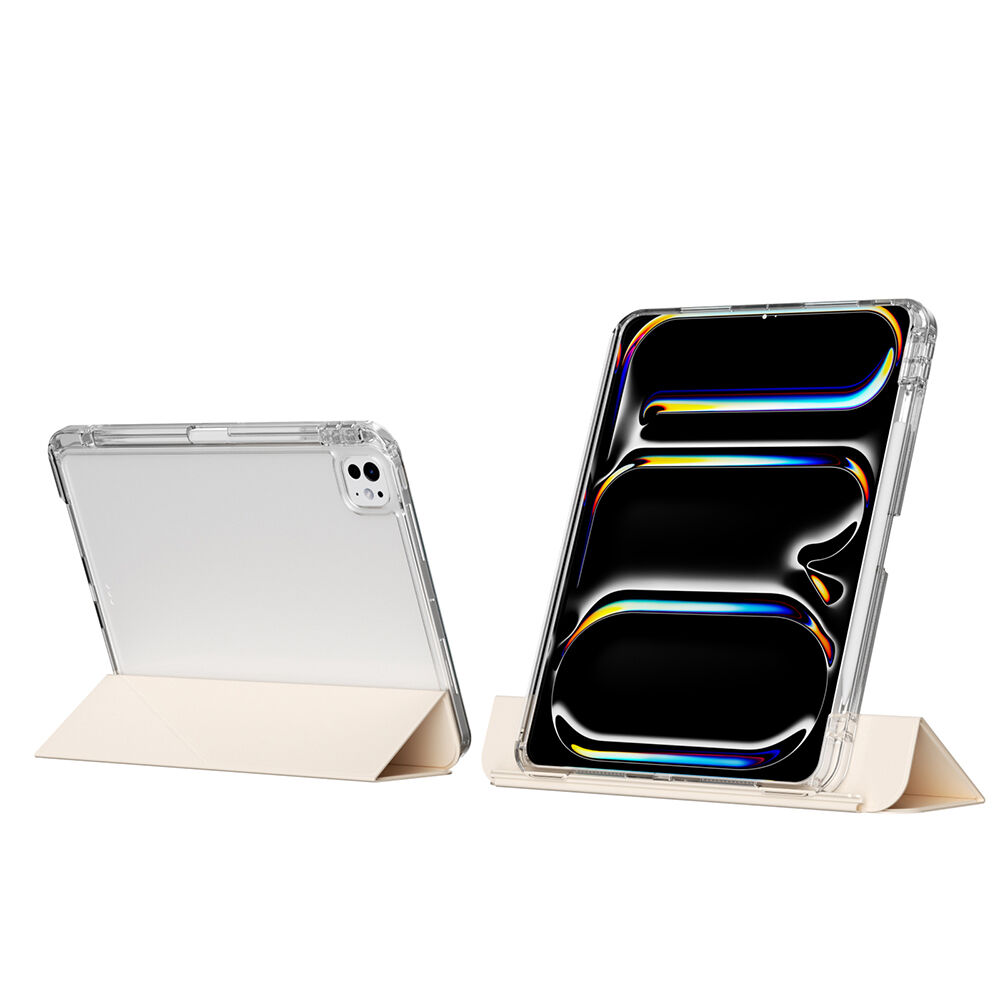 iPad Air 13 2025 M3 Kılıf Magnetik Ayrılabilen Airbagli Sliding Tablet Kılıfı Gold