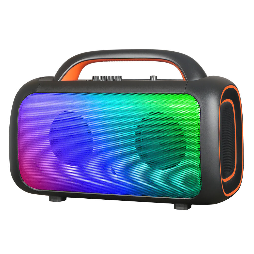 GD-2609 Dijital LED Göstergeli Mikrofonlu RGB TWS Çift 5 inç Stereo Bass Kablosuz Karaoke Hoparlör