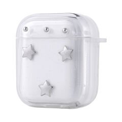 Apple Airpods Airbag 44 Airbag Tasarımlı Simli Şeffaf Kutup Kılıf