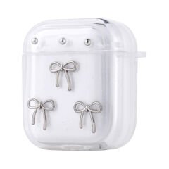 Apple Airpods Airbag 44 Airbag Tasarımlı Simli Şeffaf Kutup Kılıf