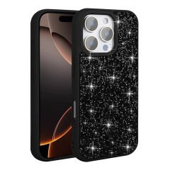 iPhone 16 Pro Kılıf Parlak Taşlı Tasarım Pırlanta Kapak