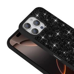 iPhone 16 Pro Kılıf Parlak Taşlı Tasarım Pırlanta Kapak