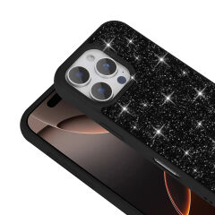 iPhone 16 Pro Kılıf Parlak Taşlı Tasarım Pırlanta Kapak