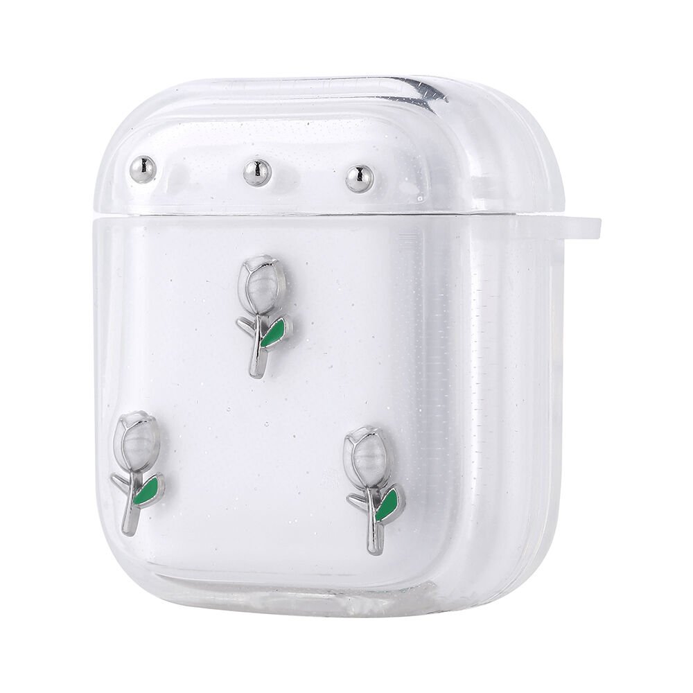 Apple Airpods Airbag 44 Airbag Tasarımlı Simli Şeffaf Kutup Kılıf Lale