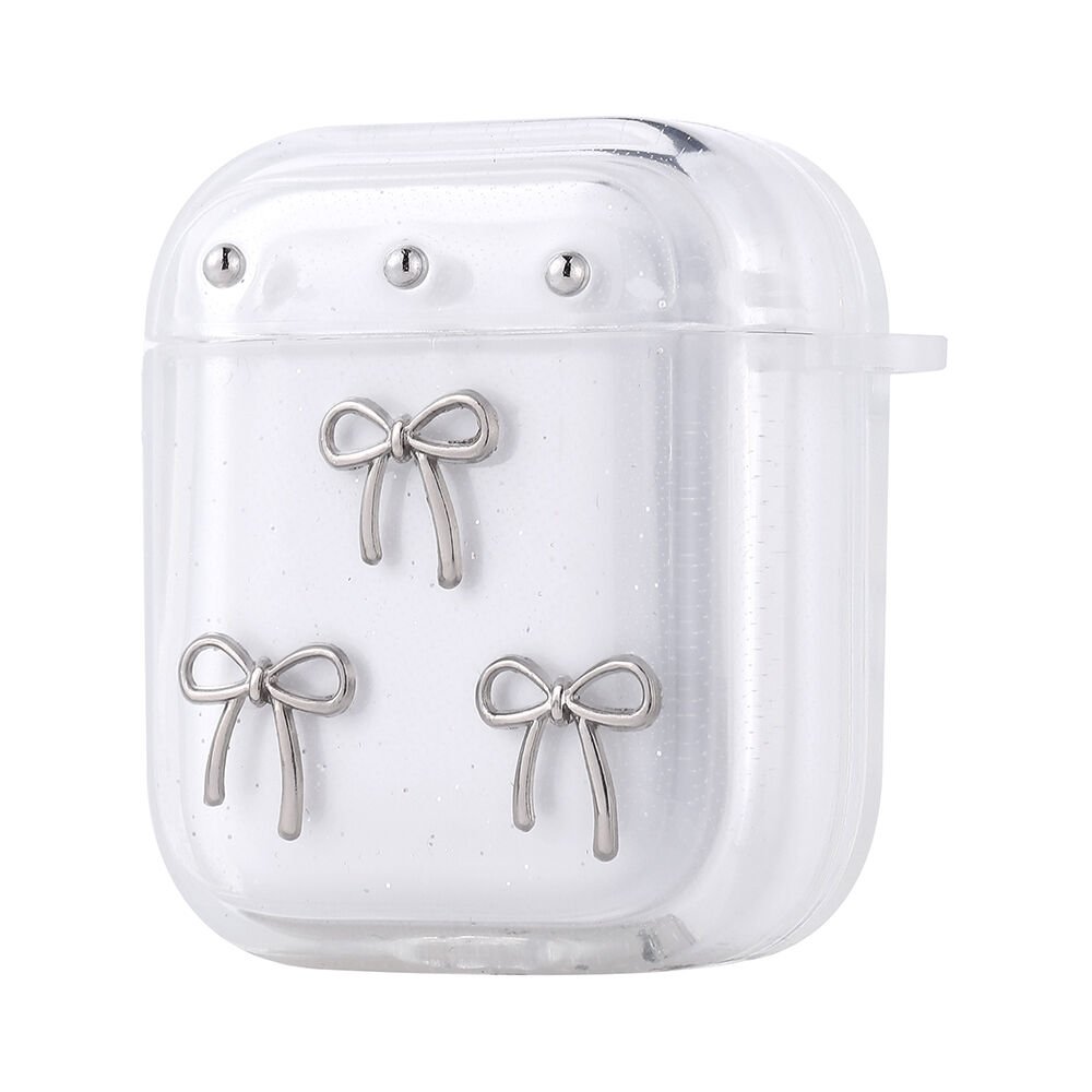 Apple Airpods Airbag 44 Airbag Tasarımlı Simli Şeffaf Kutup Kılıf Fiyonk