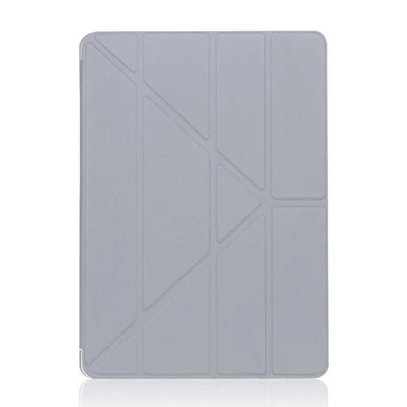 iPad 10.2 (8.Nesil) Kılıf Tri Folding Standlı Kılıf Gri