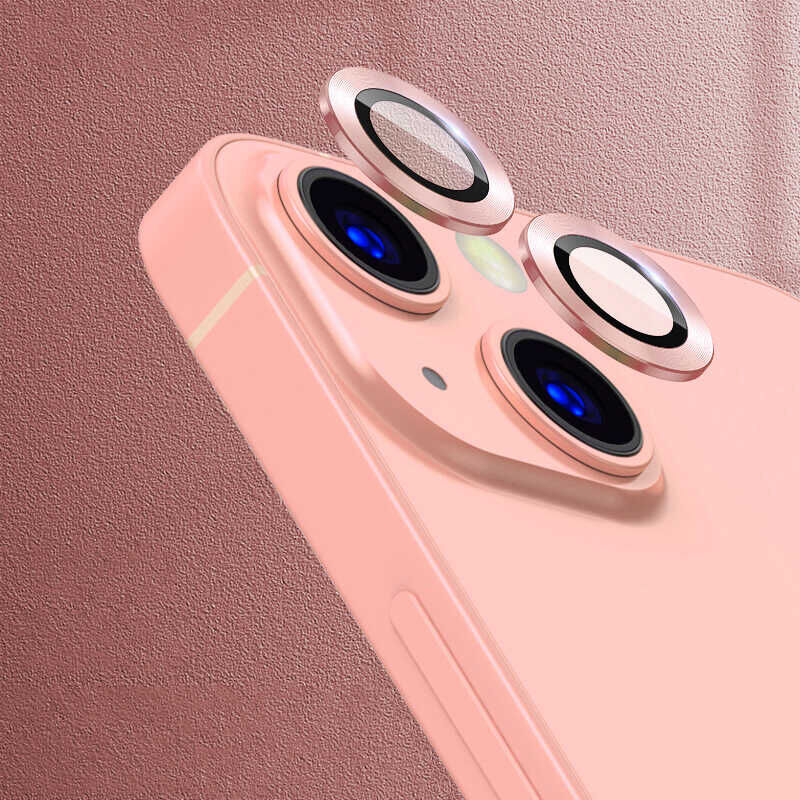 iPhone 13 CL-07 Kamera Lens Koruyucu Rose Gold