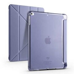 iPad 9.7 2018 (6.Nesil) Kılıf Tri Folding Kalem Bölmeli Standlı Kılıf