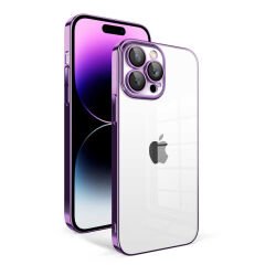 iPhone 14 Pro Max Kılıf Kamera Korumalı Renkli Çerçeveli Garaj Kapak