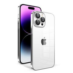iPhone 14 Pro Max Kılıf Kamera Korumalı Renkli Çerçeveli Garaj Kapak