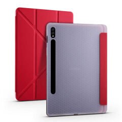 Samsung Galaxy Tab S7 T870 Kılıf Tri Folding Kalem Bölmeli Standlı Kılıf