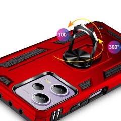 Xiaomi Redmi Note 12 Pro 5g Kılıf Vega Tank Sert Yüzüklü Standlı Zırh Koruma Kapak