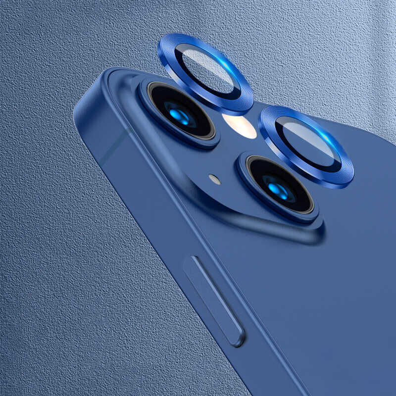 iPhone 13 CL-07 Kamera Lens Koruyucu Lacivert