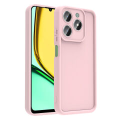 Realme C61 Kılıf Kamera Korumalı Ananas Kapak Pembe
