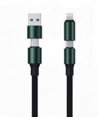 240W Ultra Süper Hızlı 4 In 1 Çoklu Şarj Kablosu & Data Kablo USB To Type-C / Type-C / To Lightning