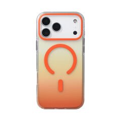 iPhone 17 Pro Max Kılıf Kablosuz Şarj Özellikli Şeffaf Transparan Renk Geçişli Toros Kapak