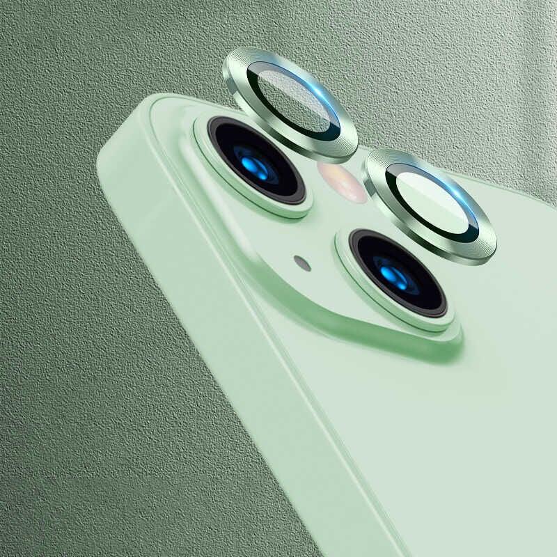 iPhone 13 CL-07 Kamera Lens Koruyucu Açık Yeşil