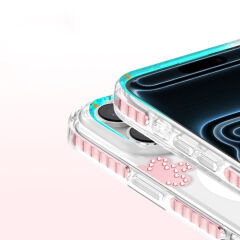 iPhone 18 Pro Max MagSafe Destekli Parlak Taşlı Tasarımlı Kamera Korumalı Elvo Kılıf