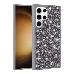 Samsung Galaxy S23 Ultra Kılıf Parlak Taşlı Tasarım Pırlanta Kapak