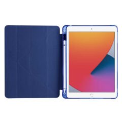 iPad 9.7 2017 (5.Nesil) Kılıf Tri Folding Kalem Bölmeli Standlı Kılıf