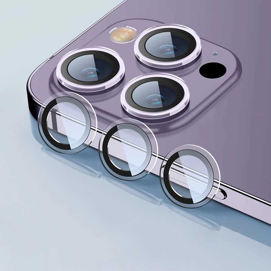 iPhone 14 Pro CL-07 Kamera Lens Koruyucu Renksiz