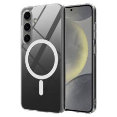 Samsung Galaxy S25 Plus Kılıf Kamera Korumalı Magsafe Sert PC Porto Kapak Şeffaf