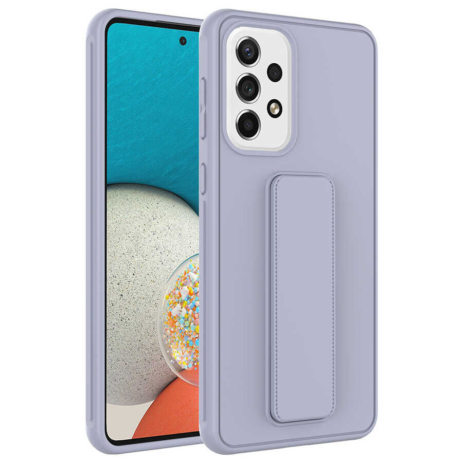 Samsung Galaxy A53 5G Qstand Kapak kılıf Gri