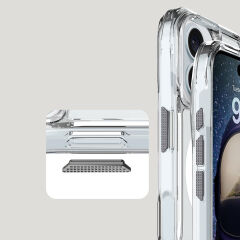 iPhone 16 Kılıf Magsafe Şarj Özellikli Airbagli Şeffaf İncek Kapak