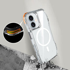 iPhone 16 Kılıf Magsafe Şarj Özellikli Airbagli Şeffaf İncek Kapak