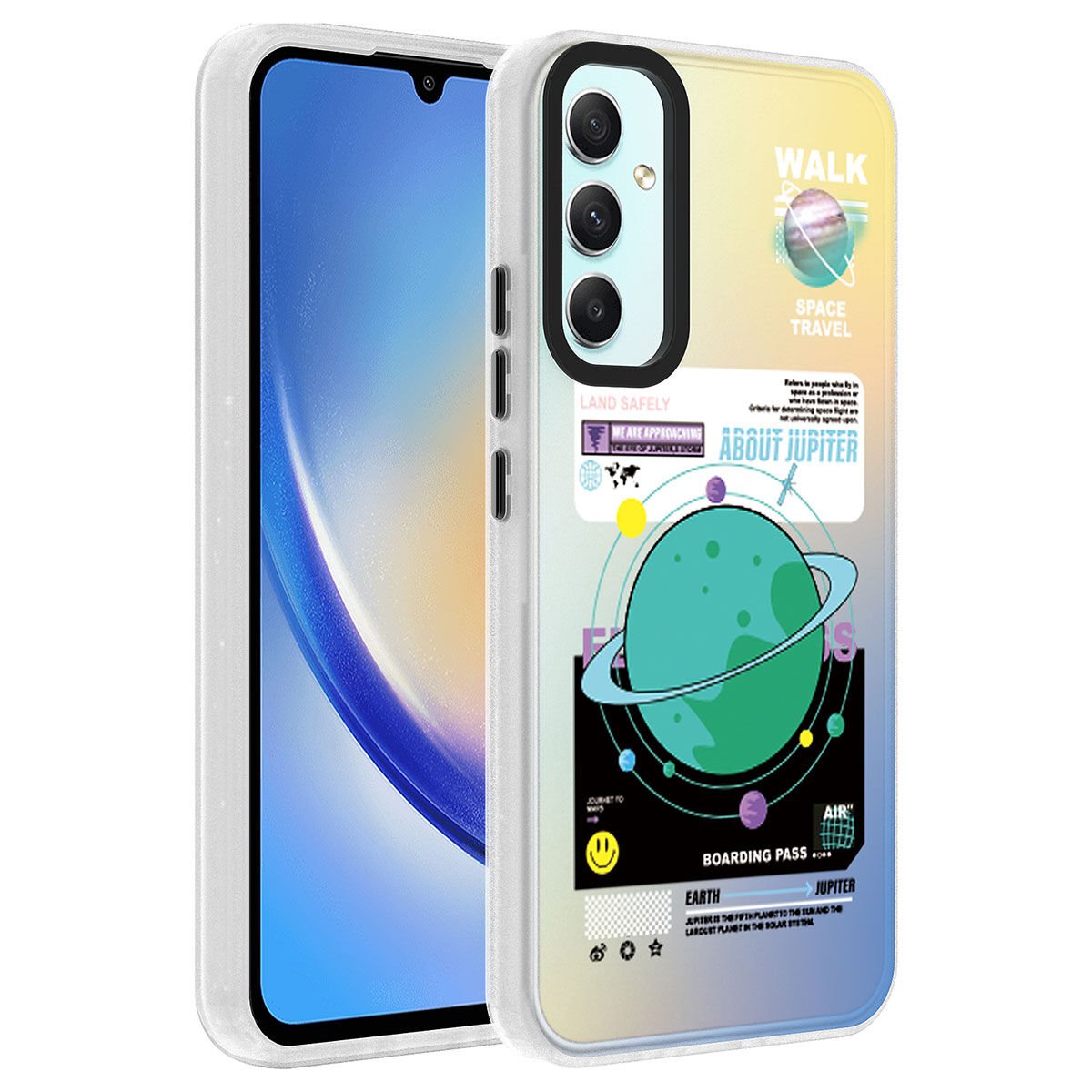 Samsung Galaxy A24 Kılıf Desenli Dragon Sert Kapak Kılıf Gezegen