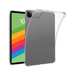 Apple iPad Pro 13 2024 Kılıf Tablet Nitro Anti Shock Darbe Emici Köşe Korumalı Şeffaf Silikon Kapak Şeffaf