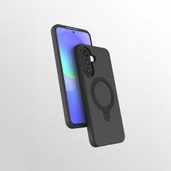 Samsung Galaxy A56 Kılıf Kablosuz Şarj Özellikli Standlı Samara Kapak Lila
