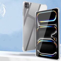 Apple iPad Pro 11 2024 Kılıf Tablet Nitro Darbe Emici Köşe Korumalı Şeffaf Silikon Kapak