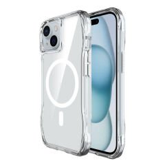 iPhone 15 Kapak Magsafe Şarj Özellikli Airbagli Şeffaf İncek Kapak