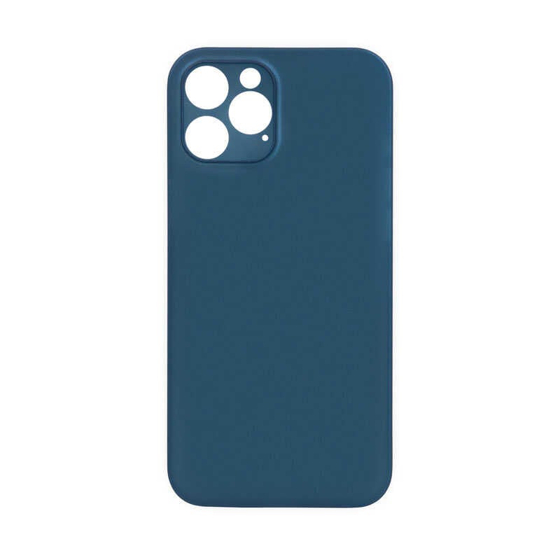 iPhone 12 Pro Max Kılıf 1.Kalite PP Silikon Saks Mavi