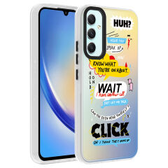 Samsung Galaxy A24 Kılıf Desenli Dragon Sert Kapak Kılıf Kelimeler