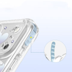 iPhone 17 Pro Max MagSafe Destekli Parlak Taşlı Tasarımlı Kamera Korumalı Elvo Kılıf