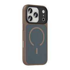 iPhone 17 Pro Max Kılıf Mat Arka Yüzey Wireless Şarj Özellikli Flet M-safe Kapak