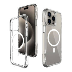 iPhone 15 Pro Max Kapak Magsafe Şarj Özellikli Airbagli Şeffaf İncek Kapak