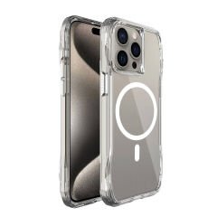 iPhone 15 Pro Max Kapak Magsafe Şarj Özellikli Airbagli Şeffaf İncek Kapak