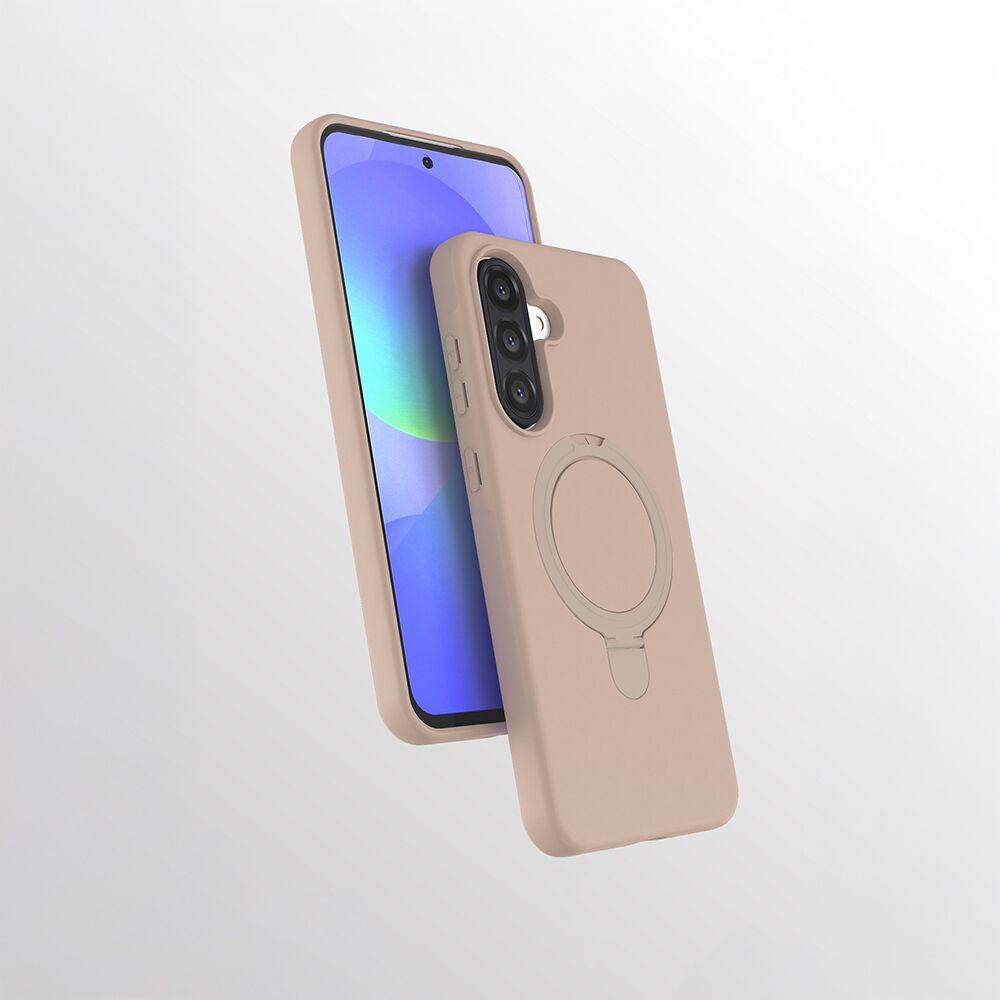 Samsung Galaxy A56 Kılıf Kablosuz Şarj Özellikli Standlı Samara Kapak Desert Gold
