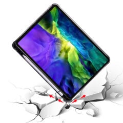 iPad Pro 12.9 2021 (5.Nesil) Kılıf Tri Folding Kalem Bölmeli Standlı Kılıf