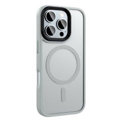 iPhone 16 Pro Max Kılıf Mat Arka Yüzey Wireless Şarj Özellikli Flet Magsafe Kapak