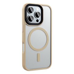 iPhone 16 Pro Max Kılıf Mat Arka Yüzey Wireless Şarj Özellikli Flet Magsafe Kapak