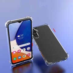 Samsung Galaxy A24 Kılıf Nitro Anti Shock Darbe Emici Köşe Korumalı Şeffaf Silikon Kapak