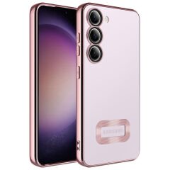 Samsung Galaxy S23 Kılıf Kamera Korumalı Logo Gösteren Omega Kapak Siyah