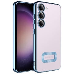 Samsung Galaxy S23 Kılıf Kamera Korumalı Logo Gösteren Omega Kapak