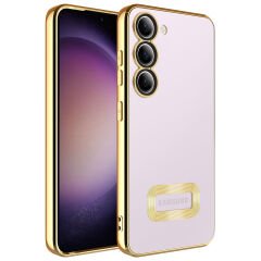Samsung Galaxy S23 Kılıf Kamera Korumalı Logo Gösteren Omega Kapak Siyah